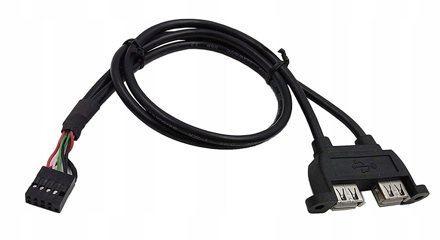 Gniazdo Usb A podwójne do obudowy z gn. 2x5, 30cm