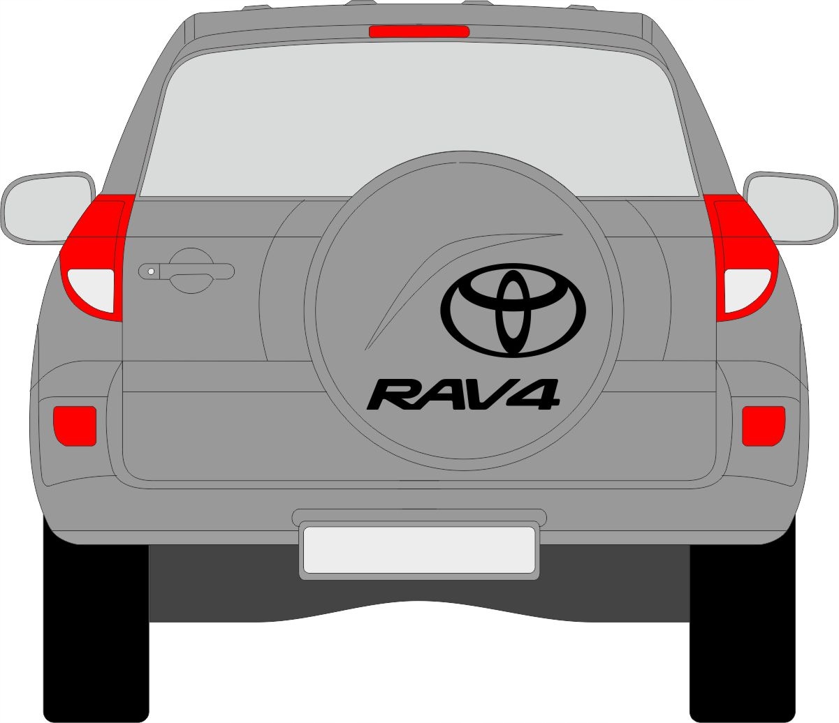 

Naklejki na osłonę koła zapasowego Toyota RAV4