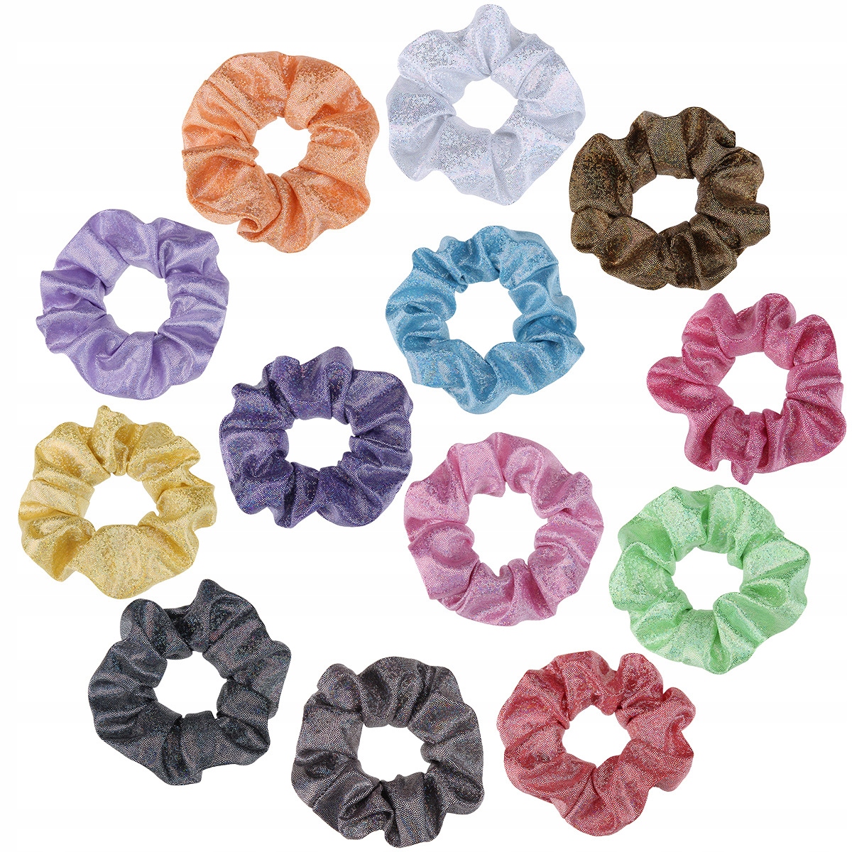 ZESTAW GUMEK DO WŁOSÓW SCRUNCHIE BROKAT HOLO 15SZT EAN (GTIN) 5908765376765