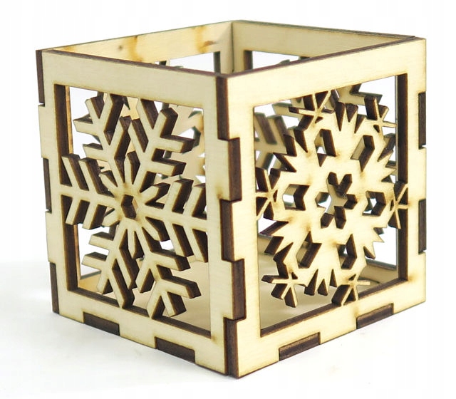 DEKOR ŚWIECZNIK TEALIGHT 65x65x65mm DECOUPAGE YD9 Marka Scrapdesing