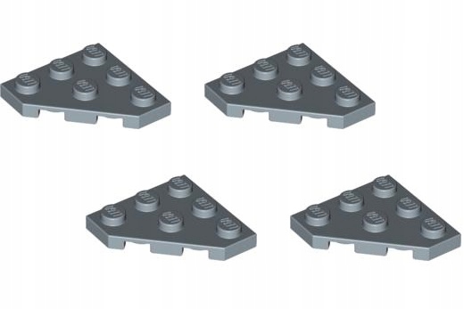 

Lego Płytka skośna 3x3 sand blue 2450 4 szt