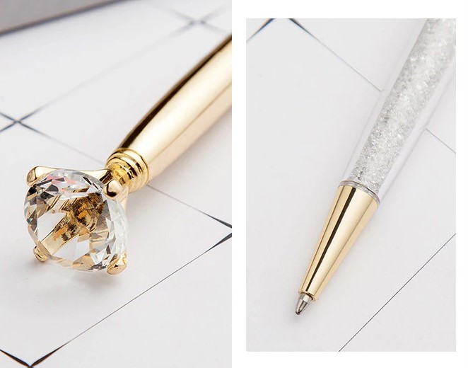 długopis Z DIAMENTEM i KRYSZTAŁKAMI złoty damski Kod producenta Metal Ball Pen gold