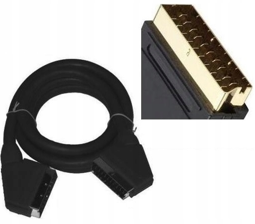 EKRANOWANY KABEL EURO-EURO EUROZŁĄCZE 3m GRUBY PRZEWÓD SOLIDNY