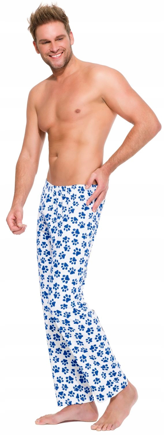 PIŻAMA BAWEŁNIANE DŁUGIE SPODNIE DO SPANIA XL Rozmiar XL