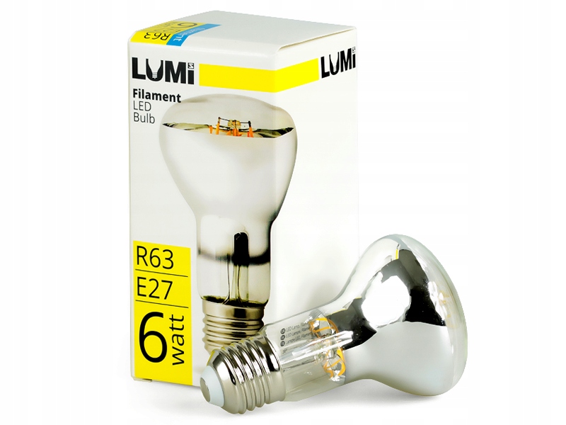 

Żarówka Led filament grzybek 230V E27 R63 6W 60W