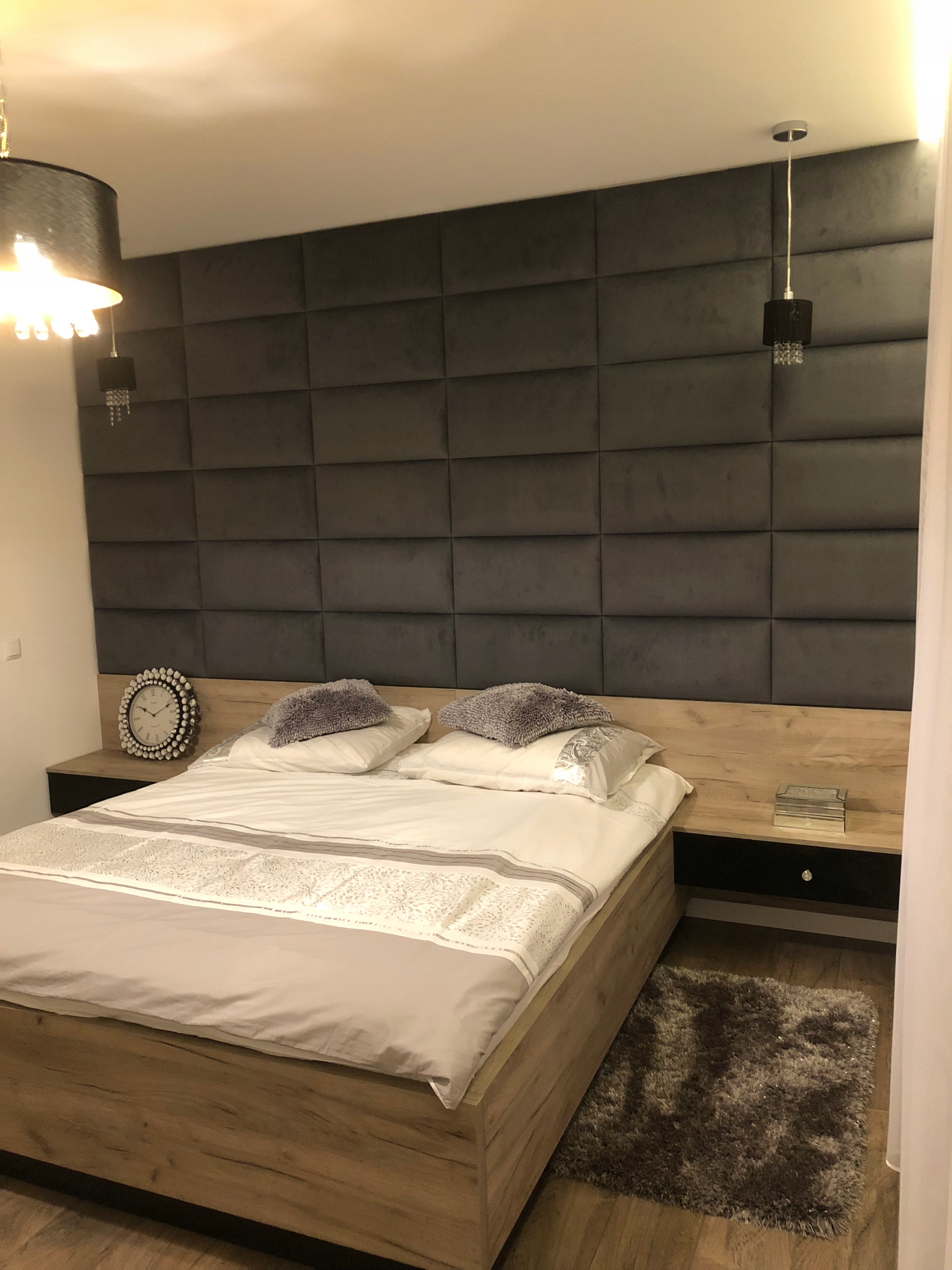 Panele tapicerowane 40x60 wezgłowie zagłówek wnęka Producent CustomSpace