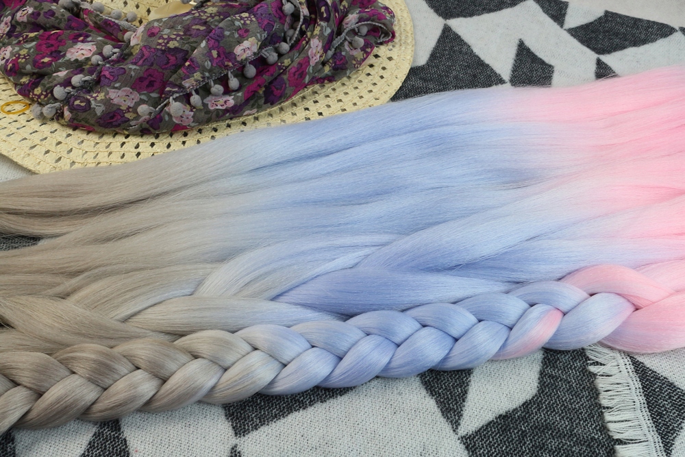 Włosy SYNTETYCZNE do warkoczyków KOLOROWE warkoczyki DOCZEPIANE WŁOSY ombre Kod producenta 2168