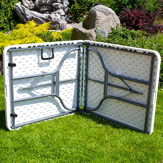 STÓŁ SKŁADANY OKRĄGŁY śr 122 cm cateringowy stolik Głębokość mebla 122 cm