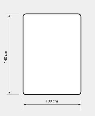GRUBA CZARNA mata ochronna 100x140cm pod krzesło Kolekcja MaxiMat