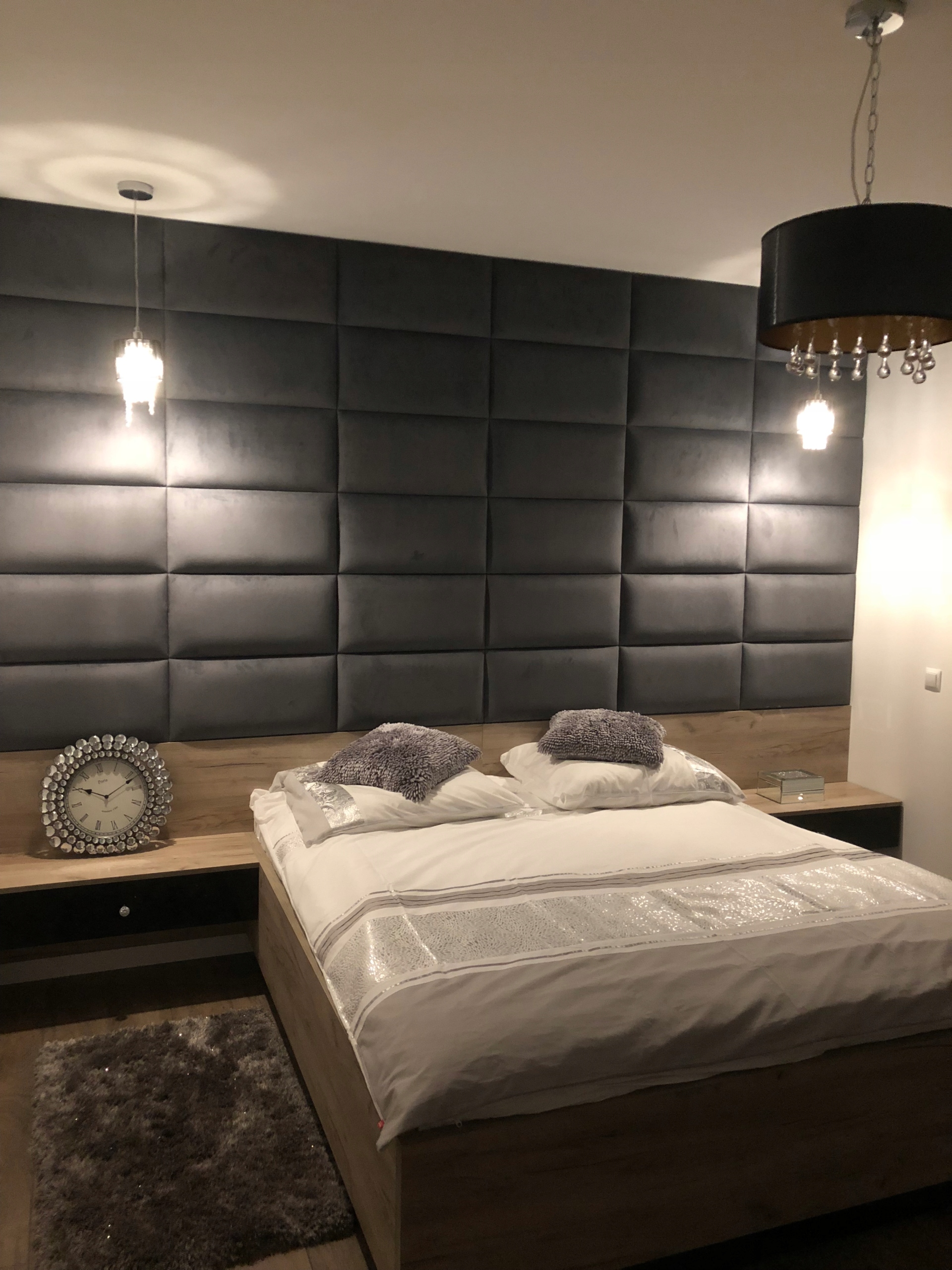 Panele tapicerowane 30x60 zagłówek na wymiar Kształt wzoru prostokąty