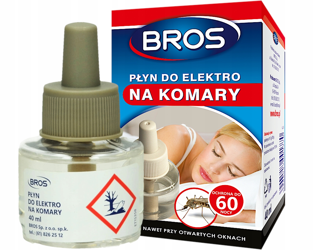 WKŁAD PŁYN UZUPEŁNIACZ DO BROS ELEKTRO FUMIGATORA DO KONTAKTU NA KOMARY