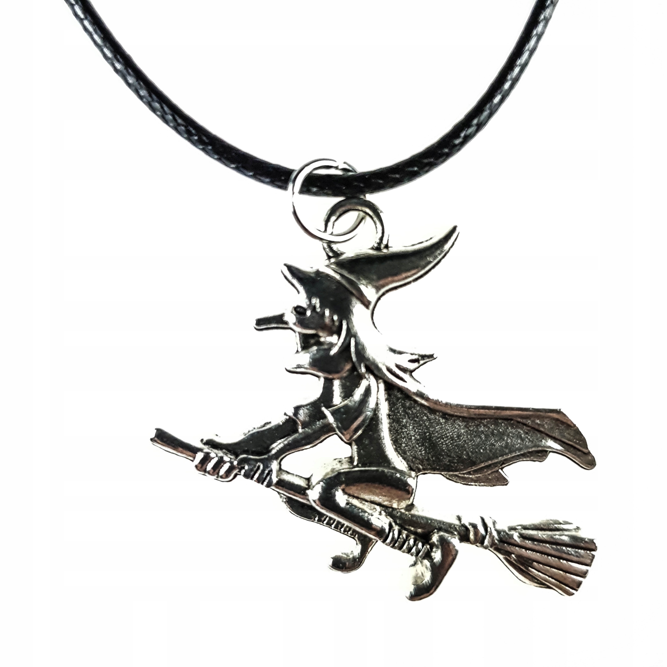 

Piękny Naszyjnik Wiedźma Czarownica Posrebrzany