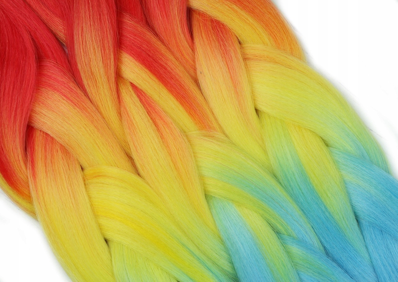 Włosy SYNTETYCZNE do warkoczyków KOLOROWE warkoczyki DOCZEPIANE WŁOSY ombre Typ włosów syntetyczne