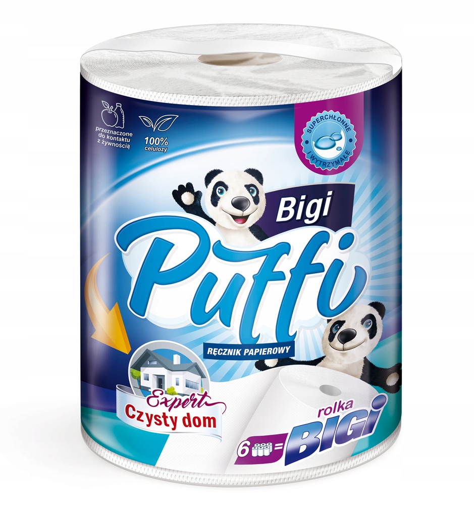 

Ręcznik Papierowy Kuchenny W Roli Puffi Biały