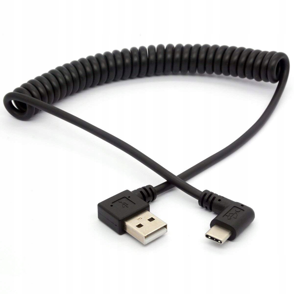 

Kabel kątowy Usb-c 3.1 typ C - Usb spirala 1M Lewy