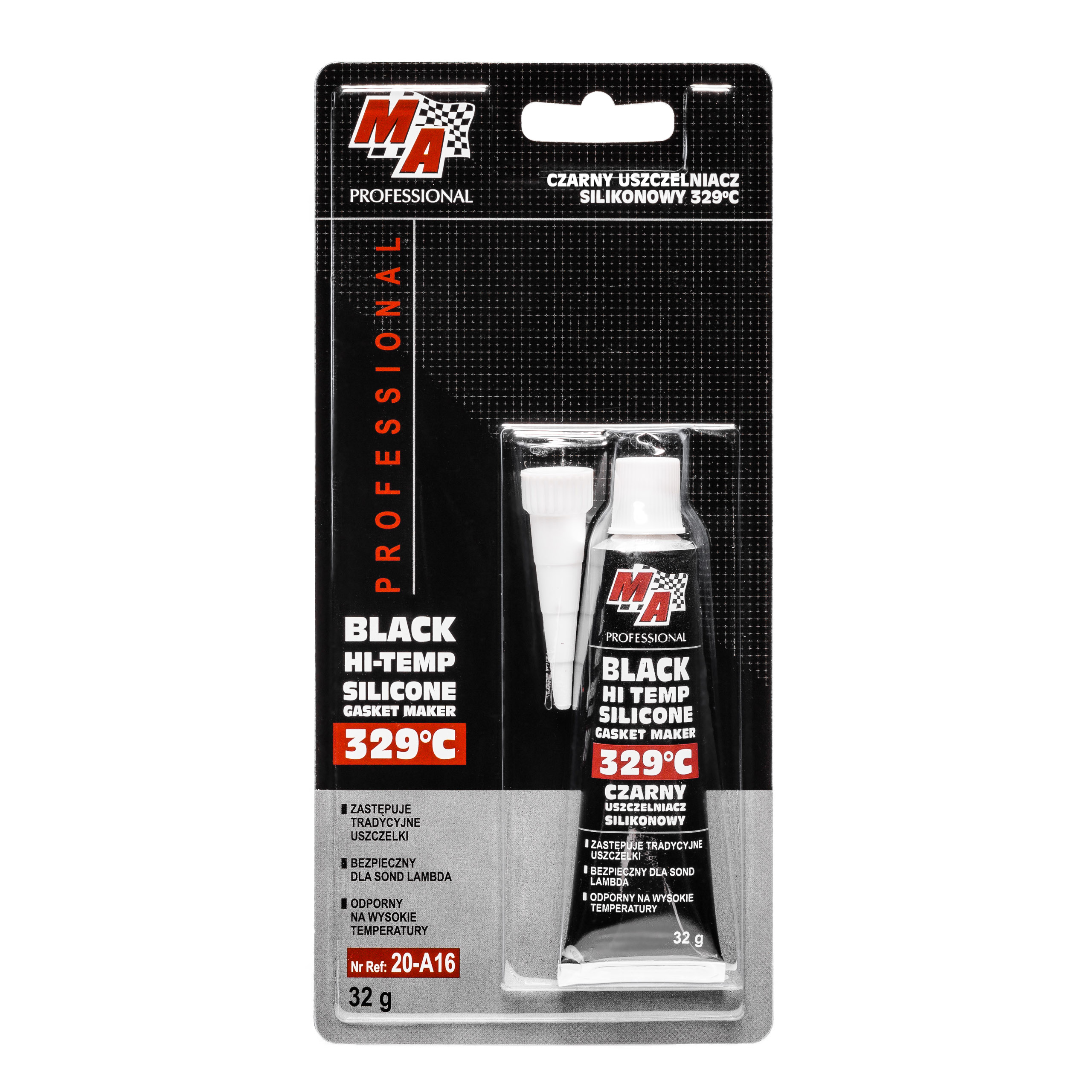 Uszczelniacz silikonowy Ma Professional 20-A16 czarny 329°C 32 g.