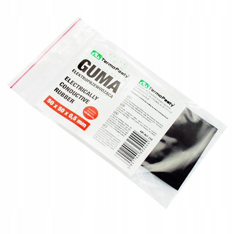 Guma elektroprzewodząca Ag TermoPasty 50x50x0,5mm