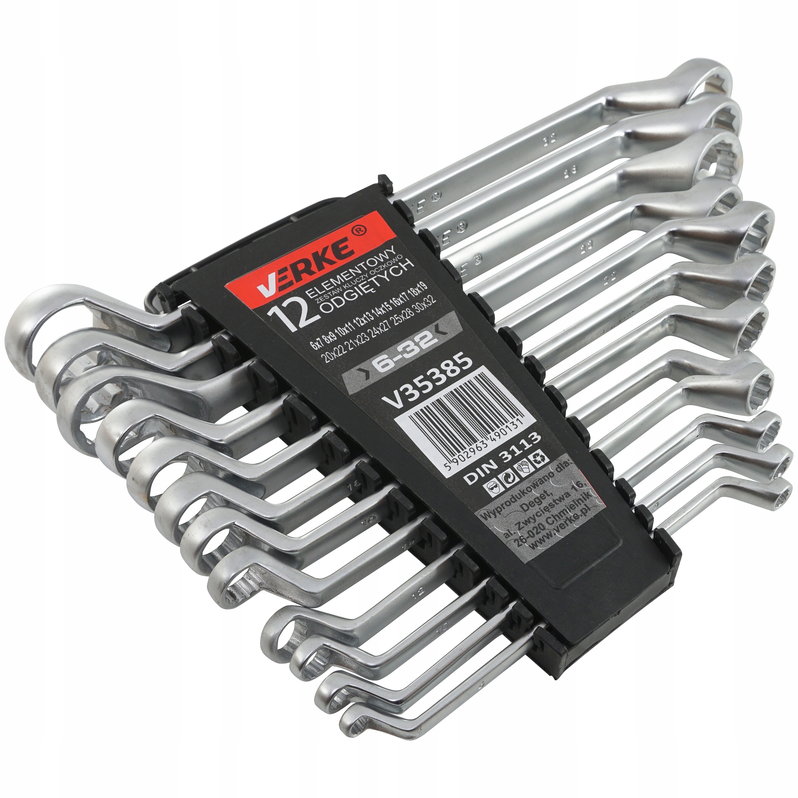 KLUCZE OCZKOWE ODGIETE 6 32mm 12 szt KLIP VERKE Producent code v35385