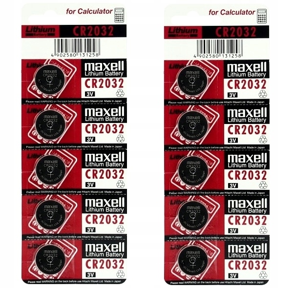 

Bateria Litowa Maxell 3V Cr 2032 Japan 10sztuk