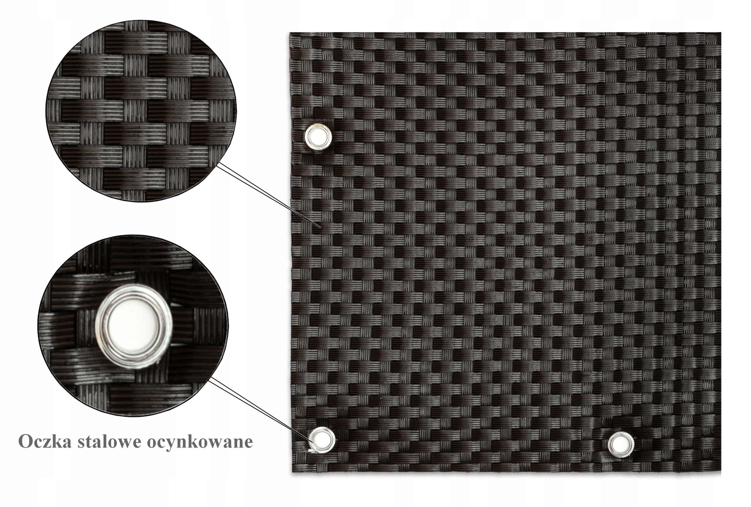 OSŁONA MATA BALKONOWA TECHNORATTAN OCZKOWANA 0,9x3 + OPASKI ZACISKOWE Kod producenta SG03615RD02