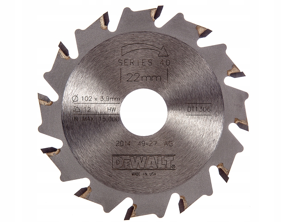 DeWALT DT1306 fréza pro lamelové drážky 102 mm 12 zubů