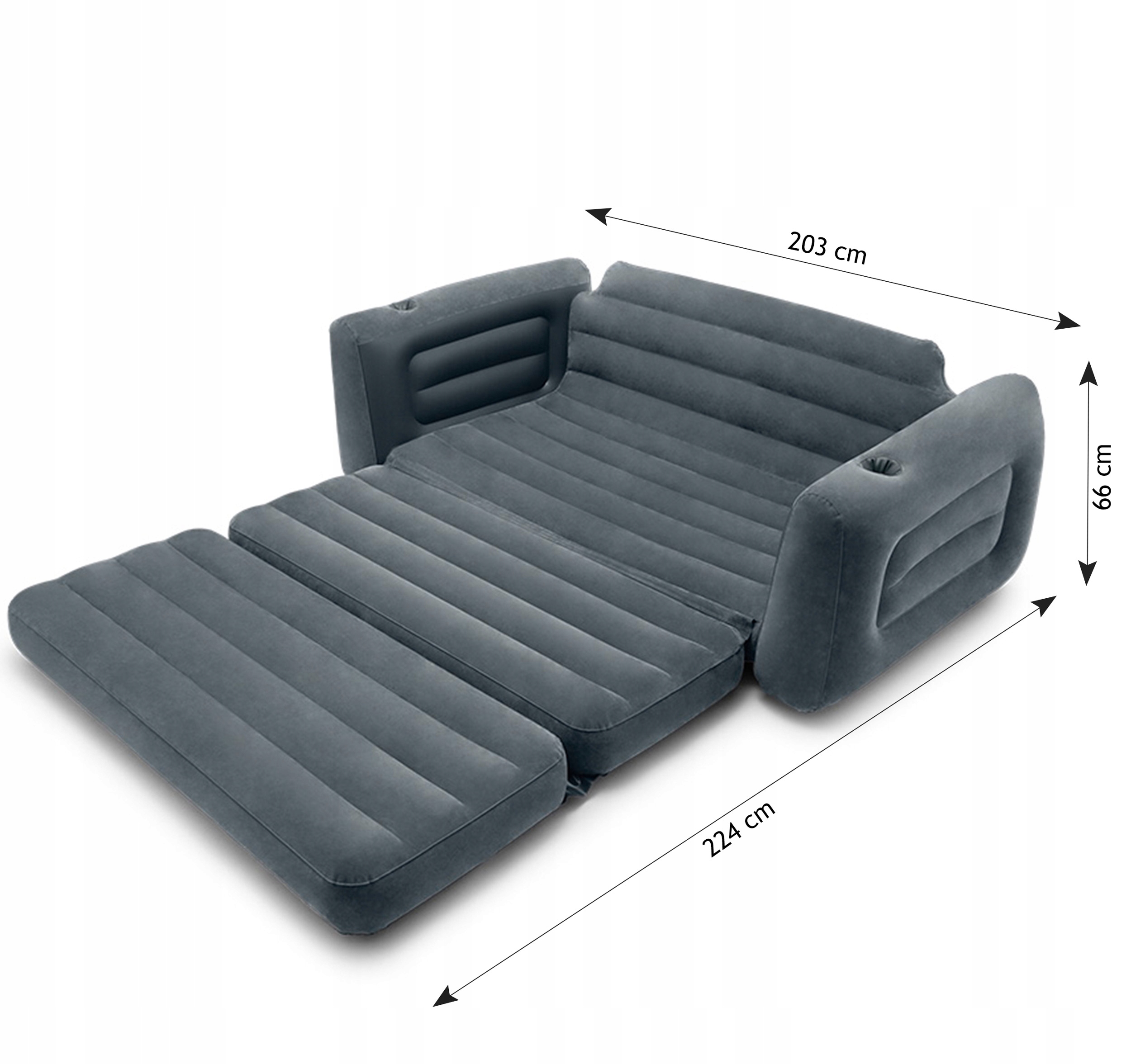 НАДУВНИЙ МАТРАЦ ЛІЖКО ДИВАН INTEX з насосом 230V Довжина (см) 224