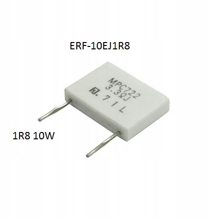 

Rezystor cementowy 1R8 10W 5% matal plate