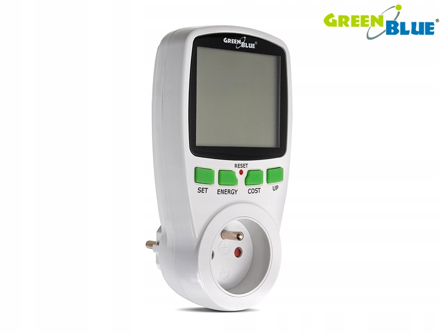 WATOMIERZ LICZNIK ENERGII MIERNIK DO ZUŻYCIA PRĄDU MOCNY GreenBlue GB202 Typ inny