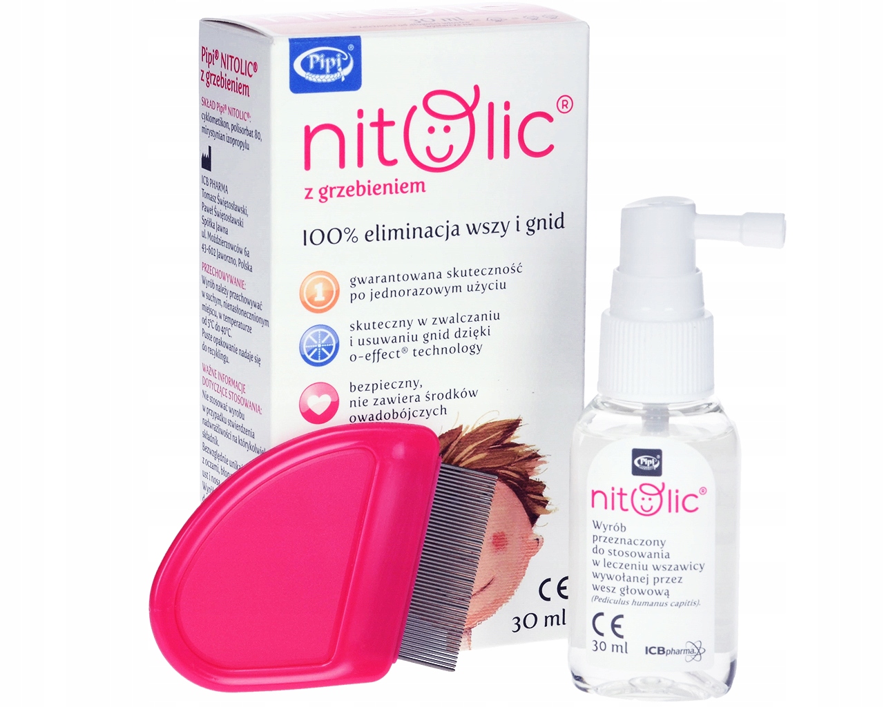 

Środek Grzebień Eliminuje Wszy Gnidy Nitolic 30ML