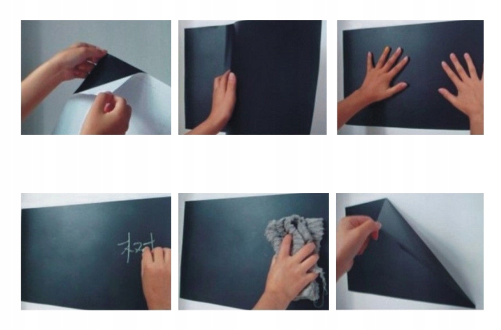 Duża Samoprzylepna Tablica Kredowa Tapeta Kreda XL Baterie nie wymagane