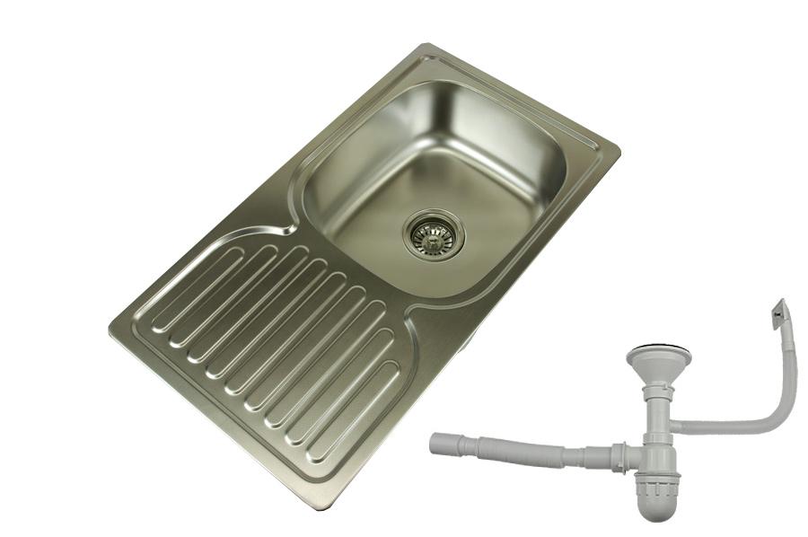 ZLEWOZMYWAK ZLEW STALOWY JEDNOKOMOROWY SATYNA. Rodzaj wpuszczany