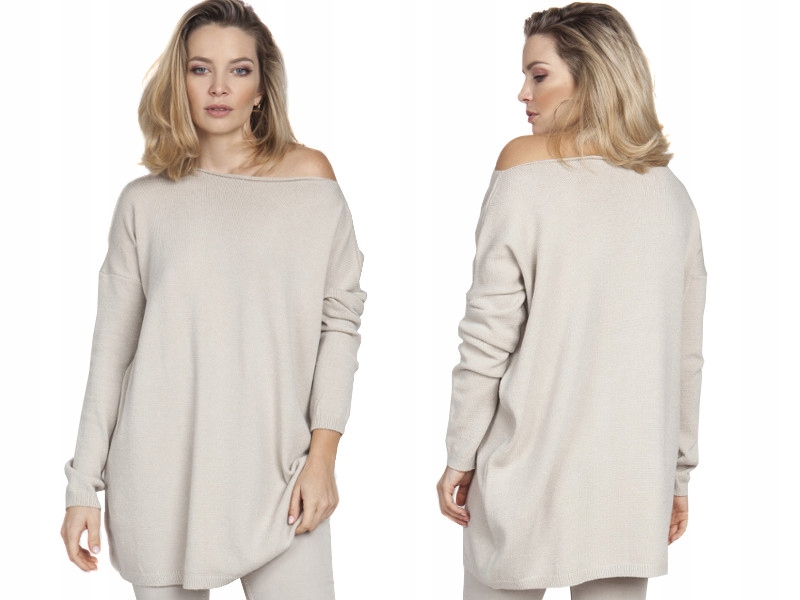 

lekka Bluza dzianinowa Szeroki dekolt 40/42 L/XL