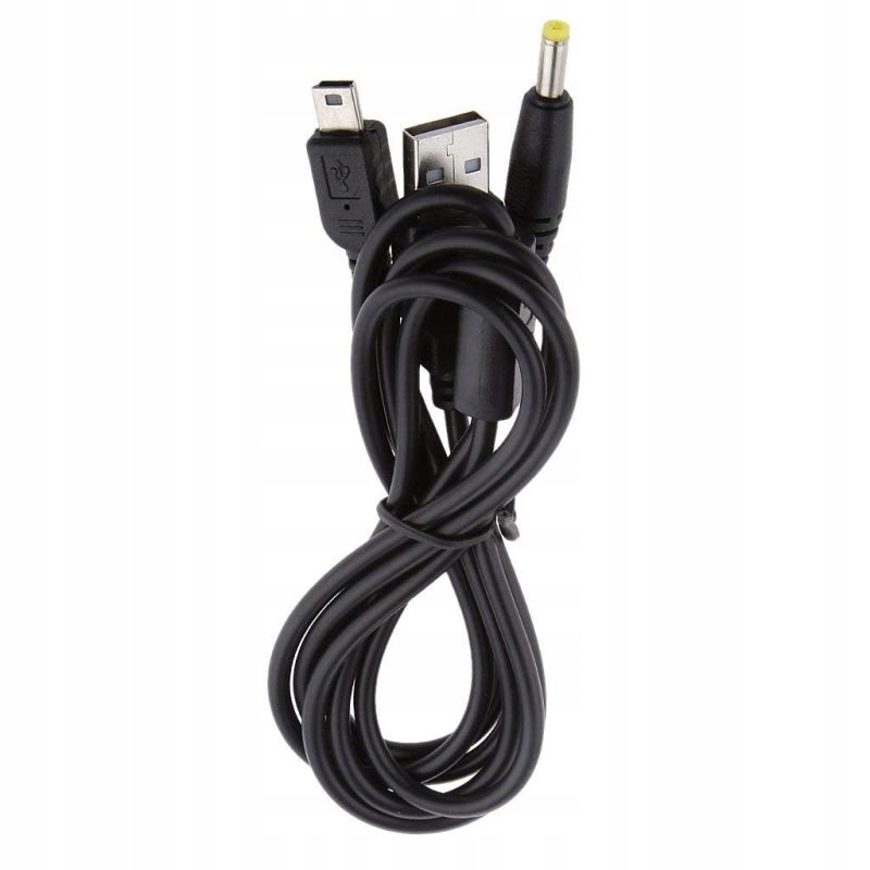 Kabel 2w1 Y USB do PSP 1000 2000 3000 3004 DC PD do ładowania Sony PSP SLIM Stan opakowania oryginalne
