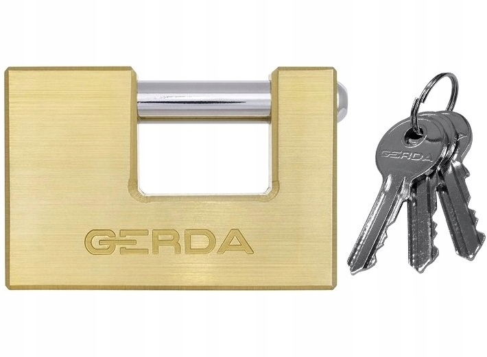 Gerda Brass Line Kmt T7510A Visací zámek Zesílený bezpákový trn na klíč
