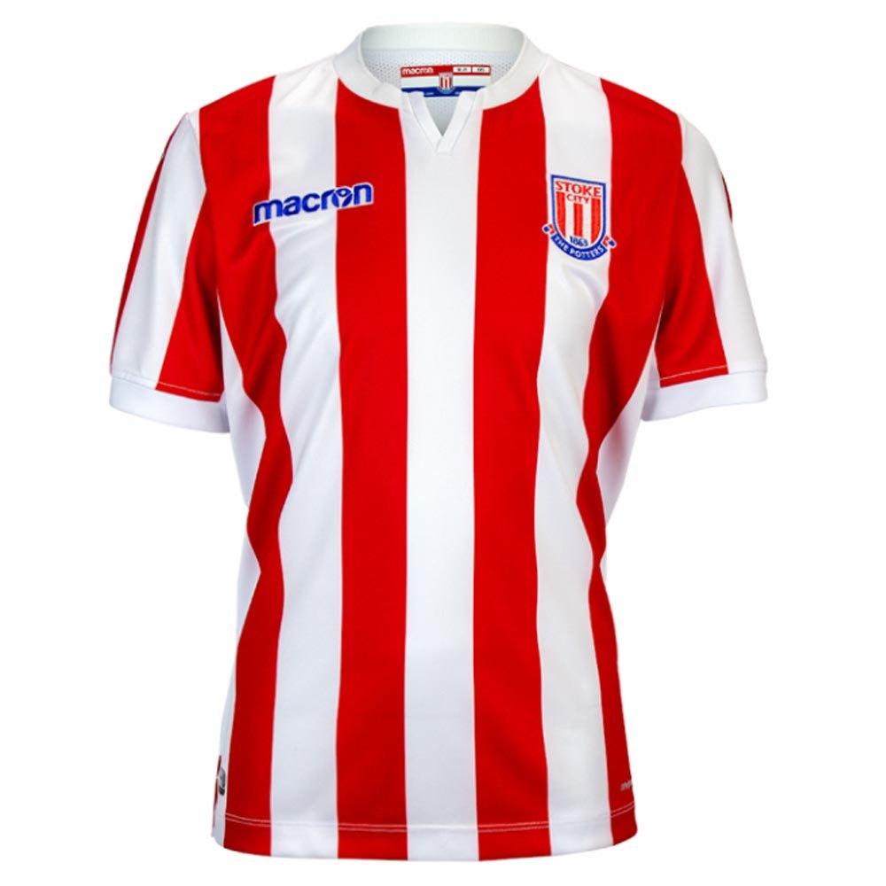 B5095 Macron Stoke City Home TShirt 18-19 JUNIOR S