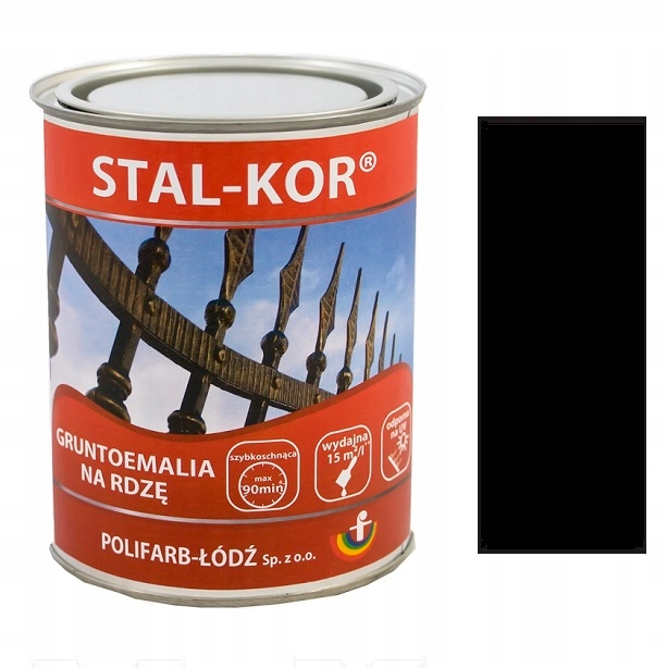 

Stal-kor Gruntoemalia na rdzę 0,8L czarna RAL9005