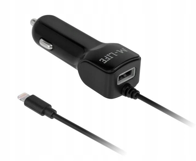 Ładowarka samochodowa Lightning + USB 2100mA