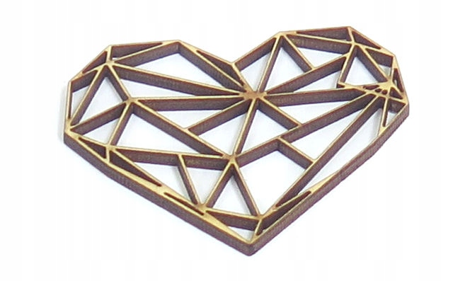

Dekor Ażurowe Geometryczne Serce 75x64mm DS94