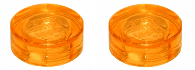 LEGO плоская тарелка Плитка 1x1 прозрачная Trans оранжевая 98138