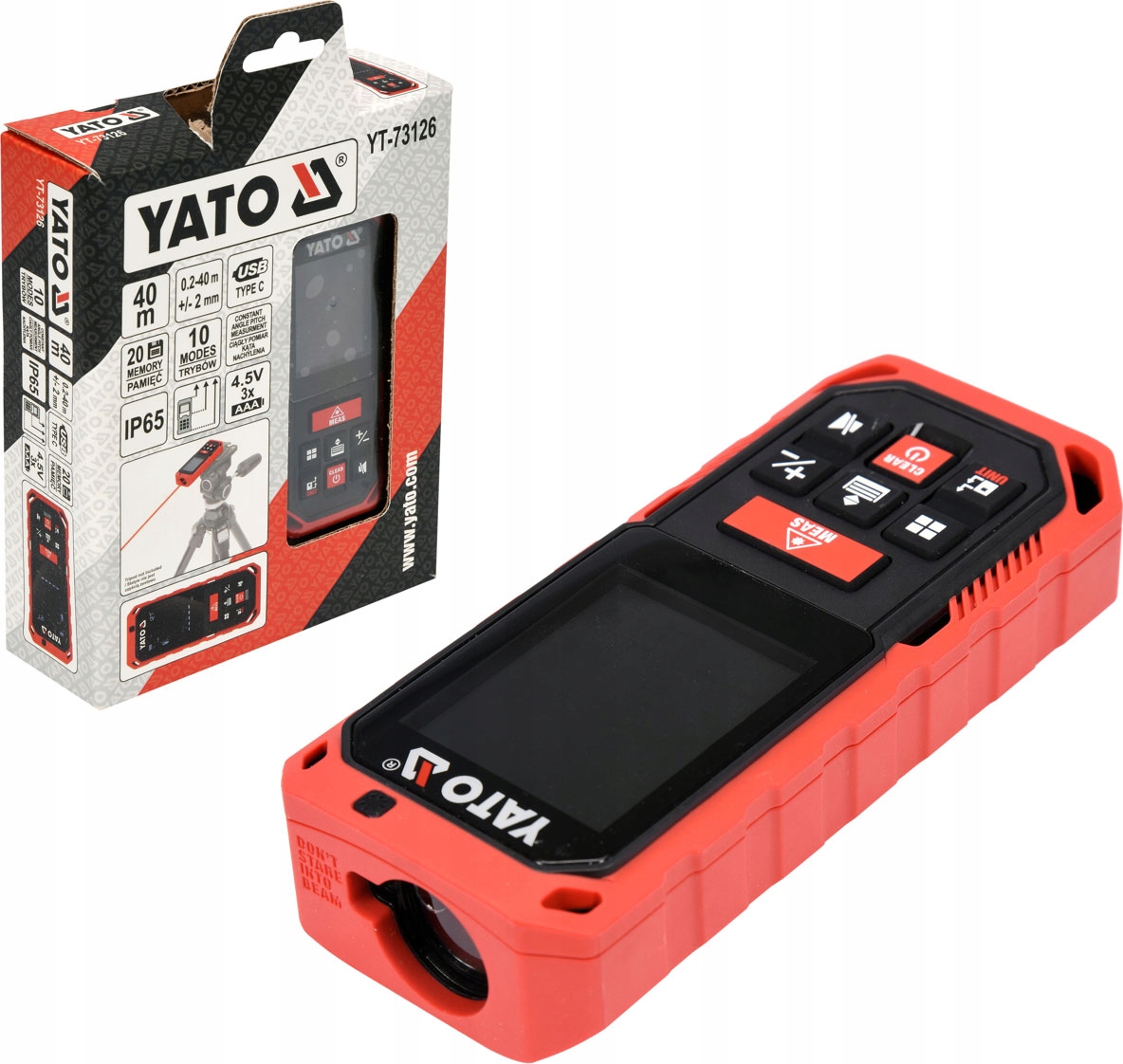 

Yato Dalmierz Laserowy Miernik YT-73126 0.2-40m