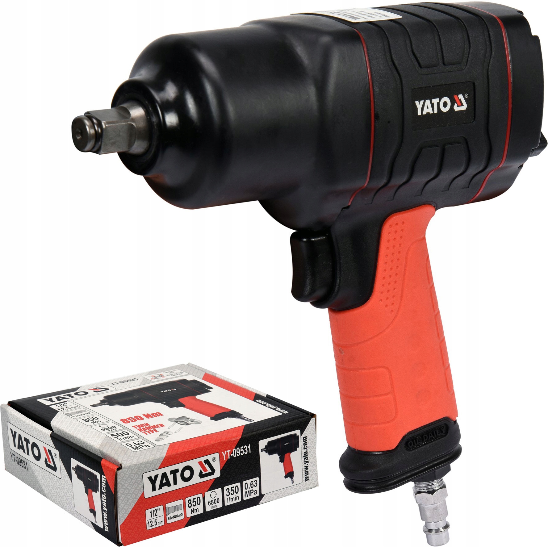 

Yato Klucz pneumatyczny udarowy 1/2" 850 Nm