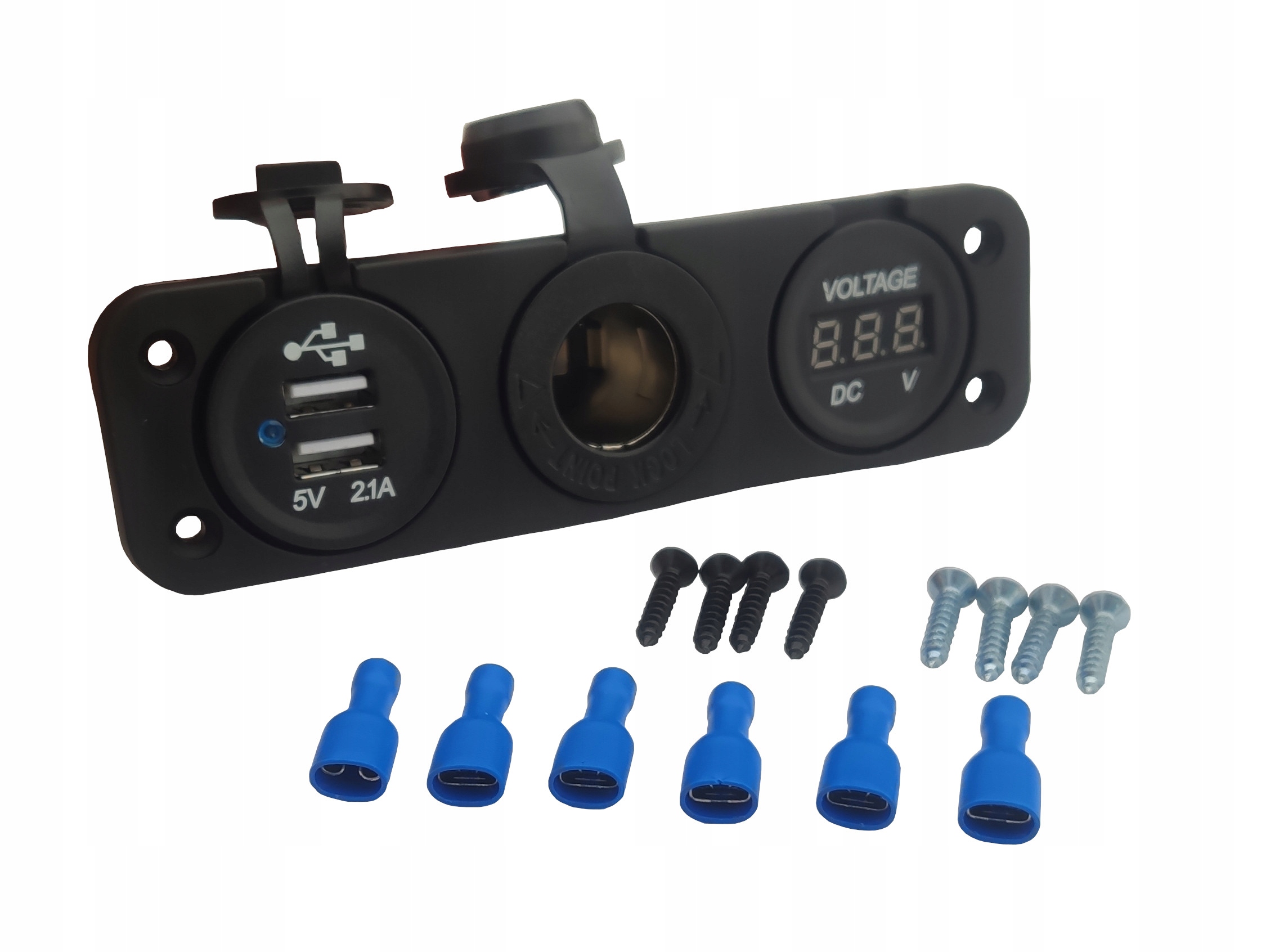 GNIAZDO ZAPALNICZKI 12V USB 2.1A WOLTOMIERZ