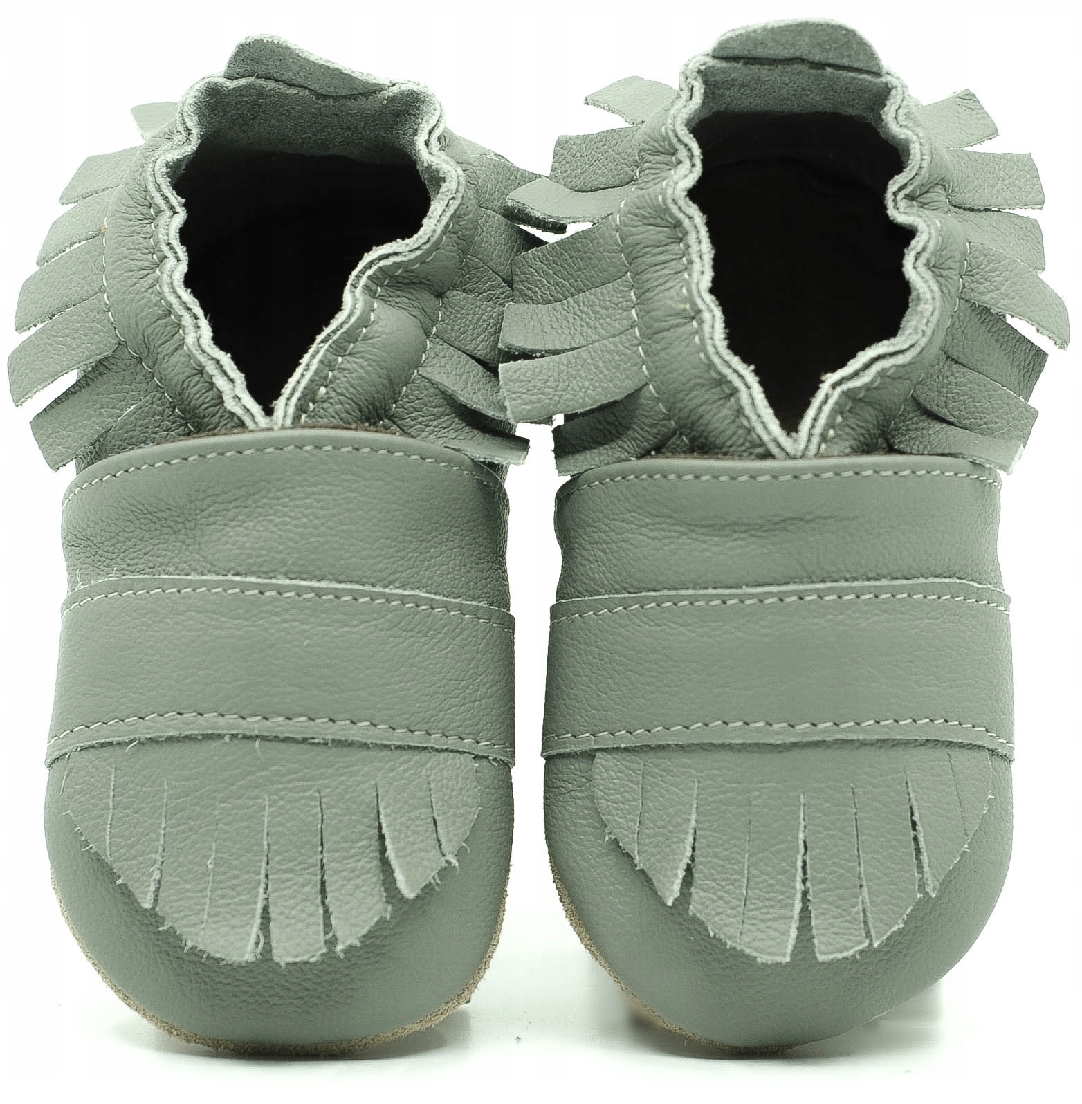 

ekoTuptusie Boho Szary paputki kapcie skóra r.20