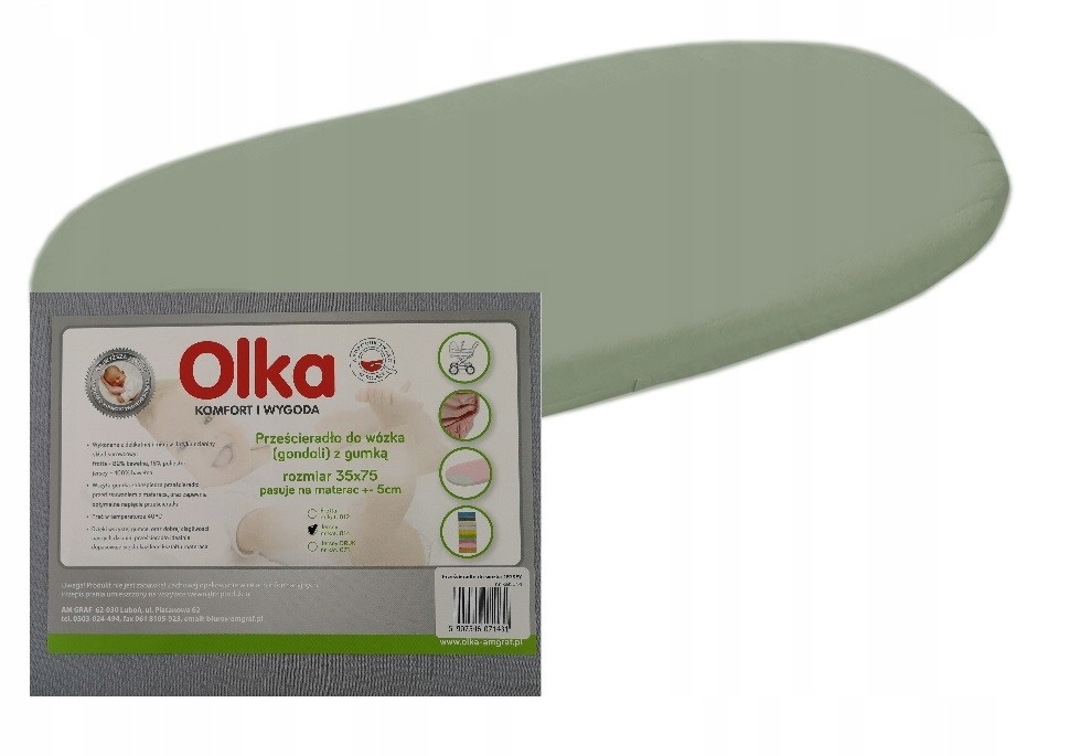 

Olka Prześcieradło Do Wózka Jersey 35x75 +-5 szare