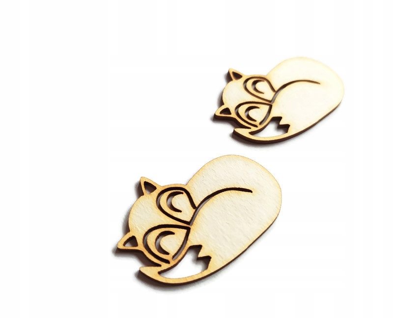 

Dekor Lis Liski Lisek Tektura 2 szt 3x2,2 cm WT196