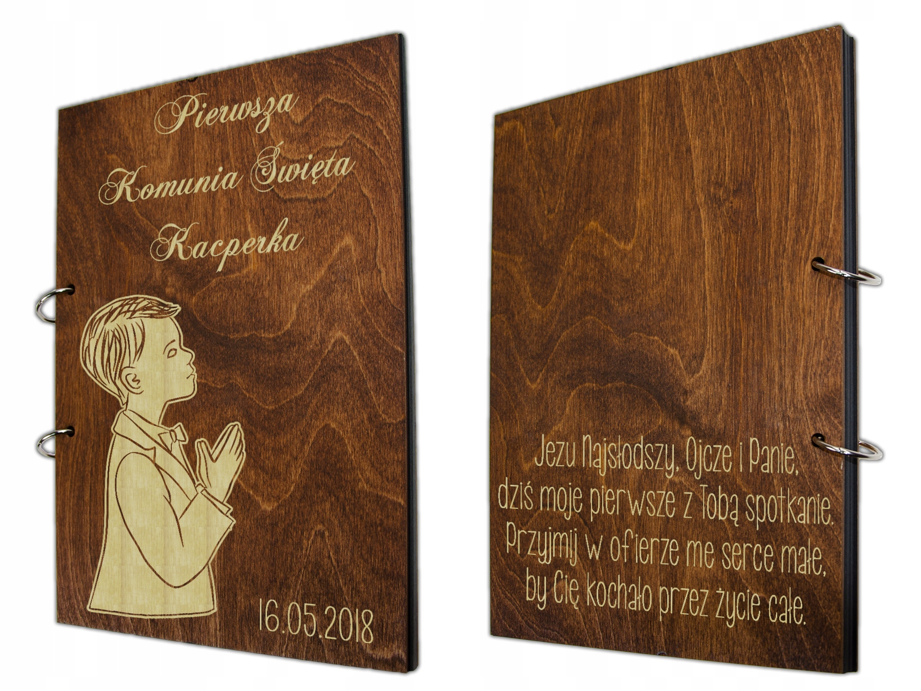 ALBUM NA ZDJĘCIA NA KOMUNIĘ ŚWIĘTĄ Z GRAWEREM PREZENT PAMIĄTKA Producent Inna