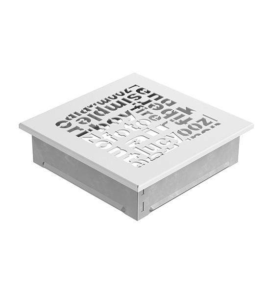 Krbová mřížka Abc 17/17 bílá 17ABC/B