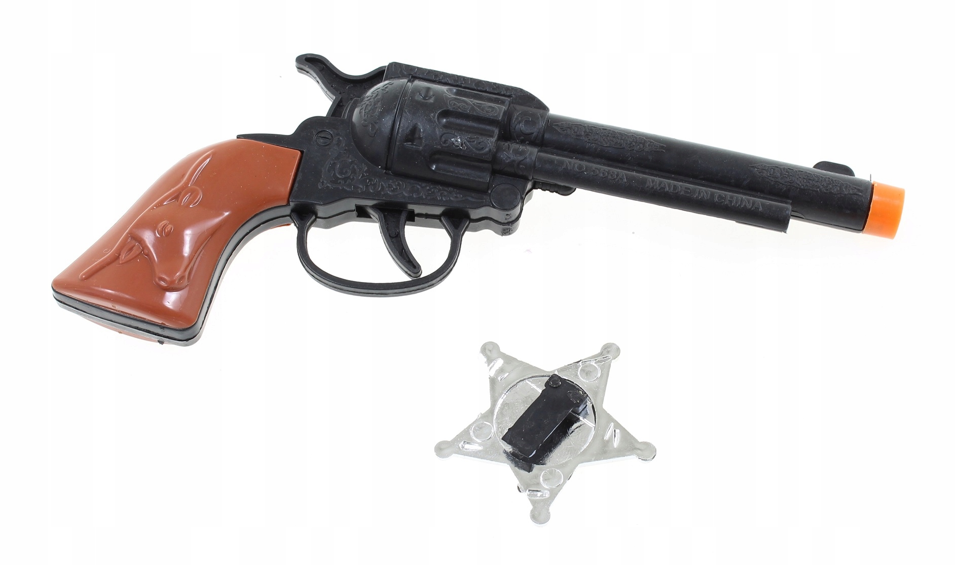 Pistolet Rewolwer Gwiazda Kowboja Szeryfa Strzela EAN (GTIN) 5900291182896