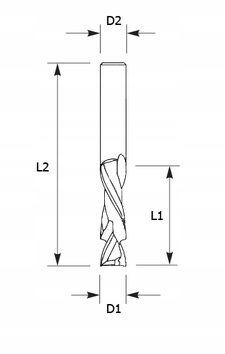 Frez VHM compression Z=2+4 3mm x12 nesting sklejka Marka inna