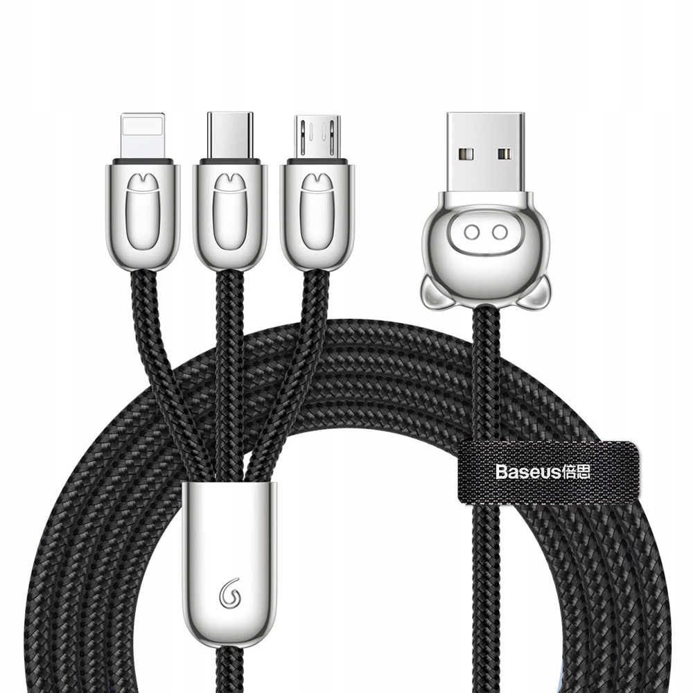 

Baseus Three Little Pigs 3w1 Usb 1,2m CAMLT-PG01